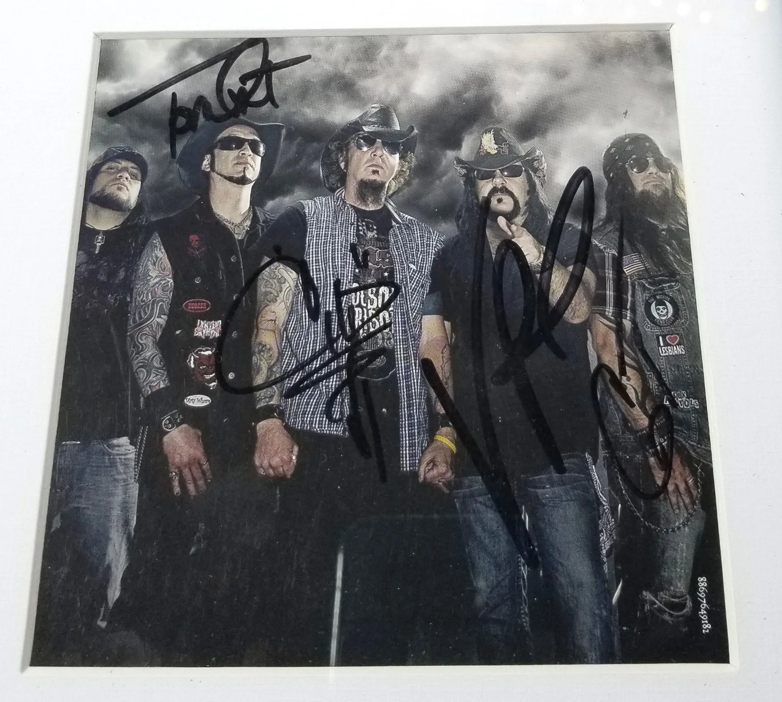 Hellyeah SIGNED Stampede CD Framed Display COA Pantera Mudvayne Vinnie Paul +3, image 2