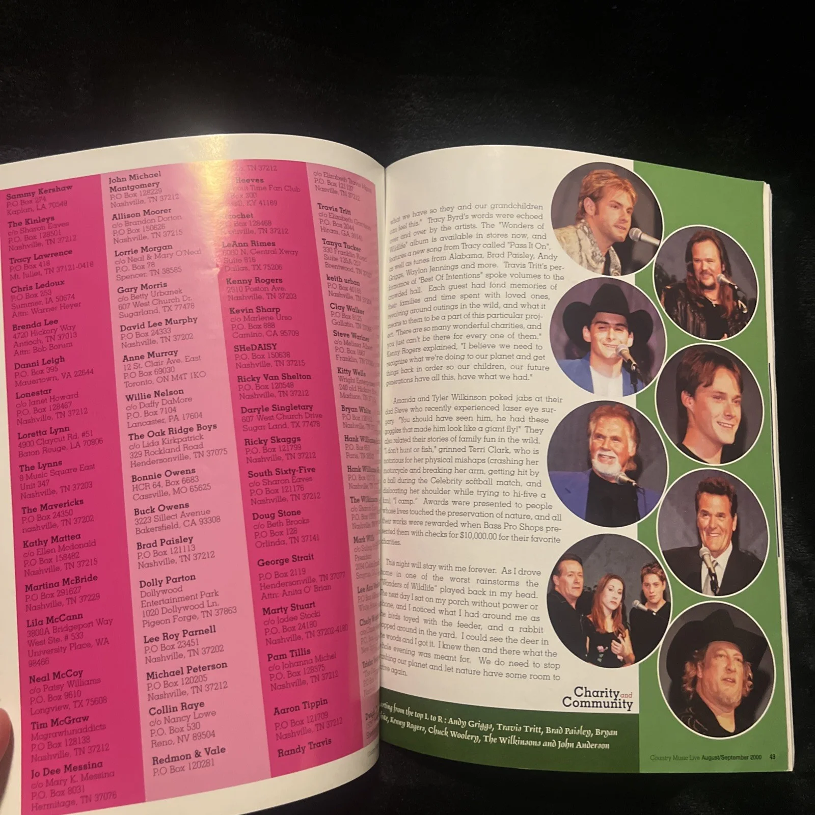 Country Music Live Magazine August September 2000 Fan Fair Coverage Patty, изображение 3