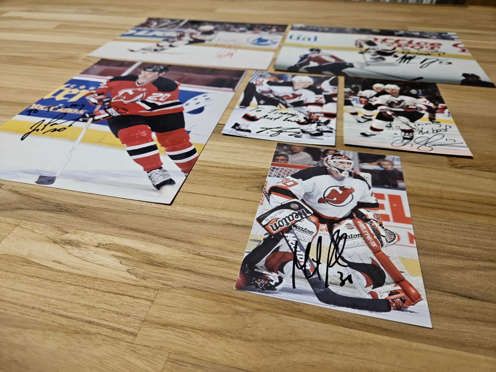 Niedermayer, Elias, Gomez, Sykora, Pandolfo, Brodeur — NJ Devils Autographed Photo Lot Niedermayer Elias Gomez Sykora Pandolfo Brodeur, изображение 2