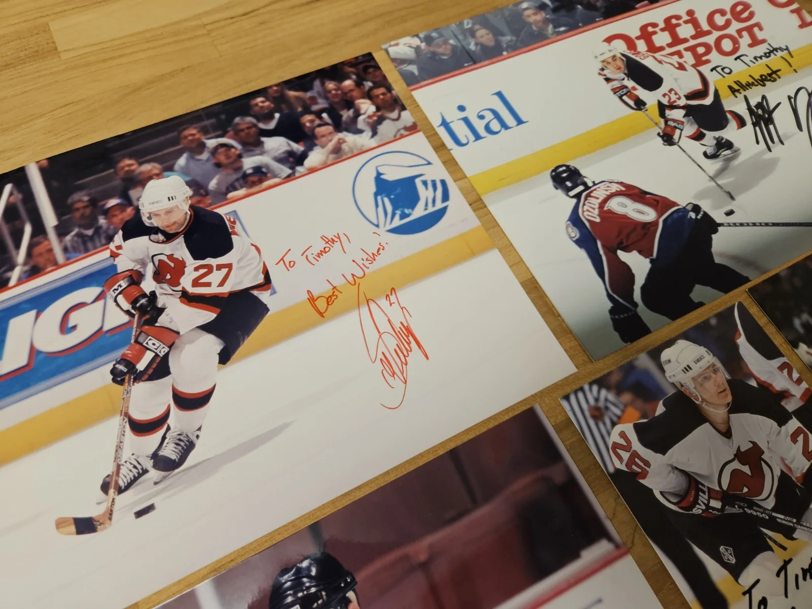 Niedermayer, Elias, Gomez, Sykora, Pandolfo, Brodeur — NJ Devils Autographed Photo Lot Niedermayer Elias Gomez Sykora Pandolfo Brodeur, изображение 3
