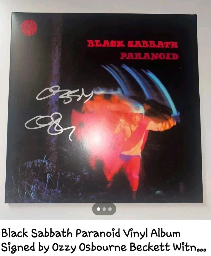 OZZY OSBOURNE AUTOGRAPHED SIGNED BLACK SABBATH PARANOID VINYL, image 2