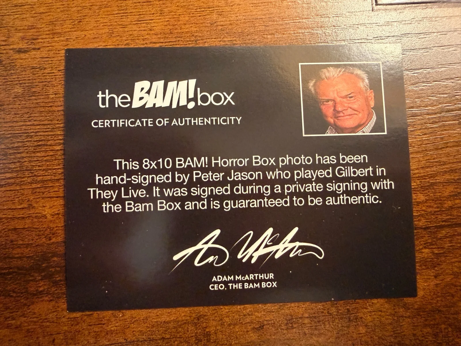 Peter Jason — Peter Jason Signed 8" x 10" Photo They Live Autograph Bam COA, изображение 2
