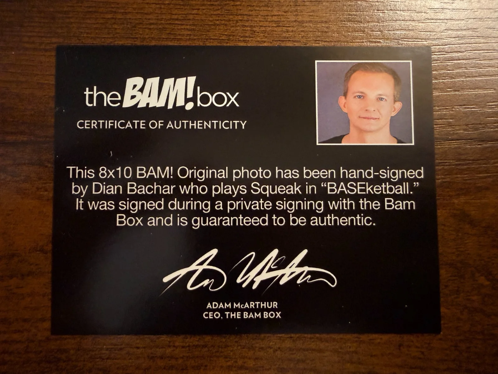 Dian Bachar — Dian Bachar Signed 8x10 Photo BASEketball “Squeak” w/ BAM Box COA – Autograph, image 2