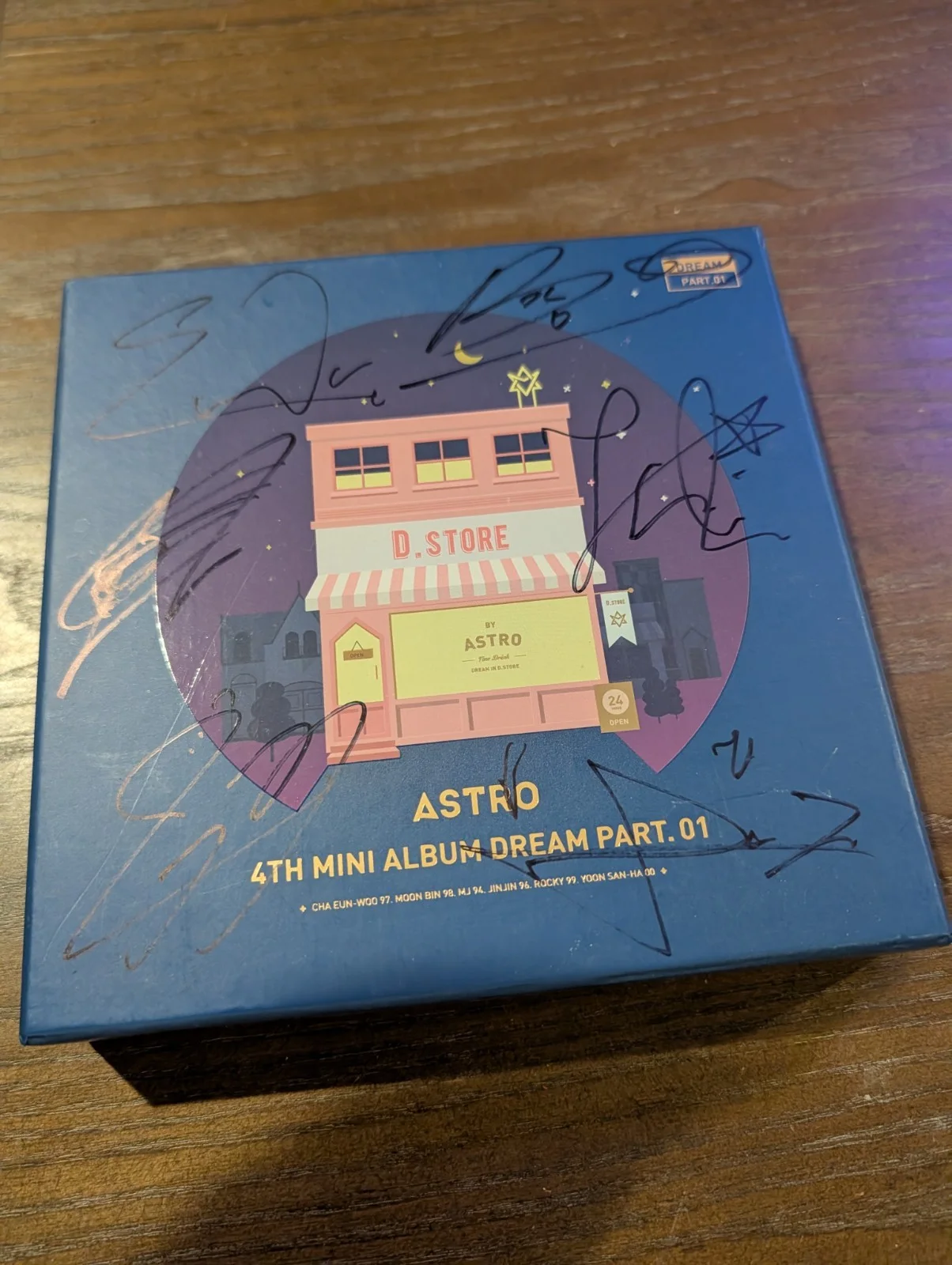 ASTRO 4th Mini Album Dream Collection K-POP Autographed Signed 2017-Night ver., image 2