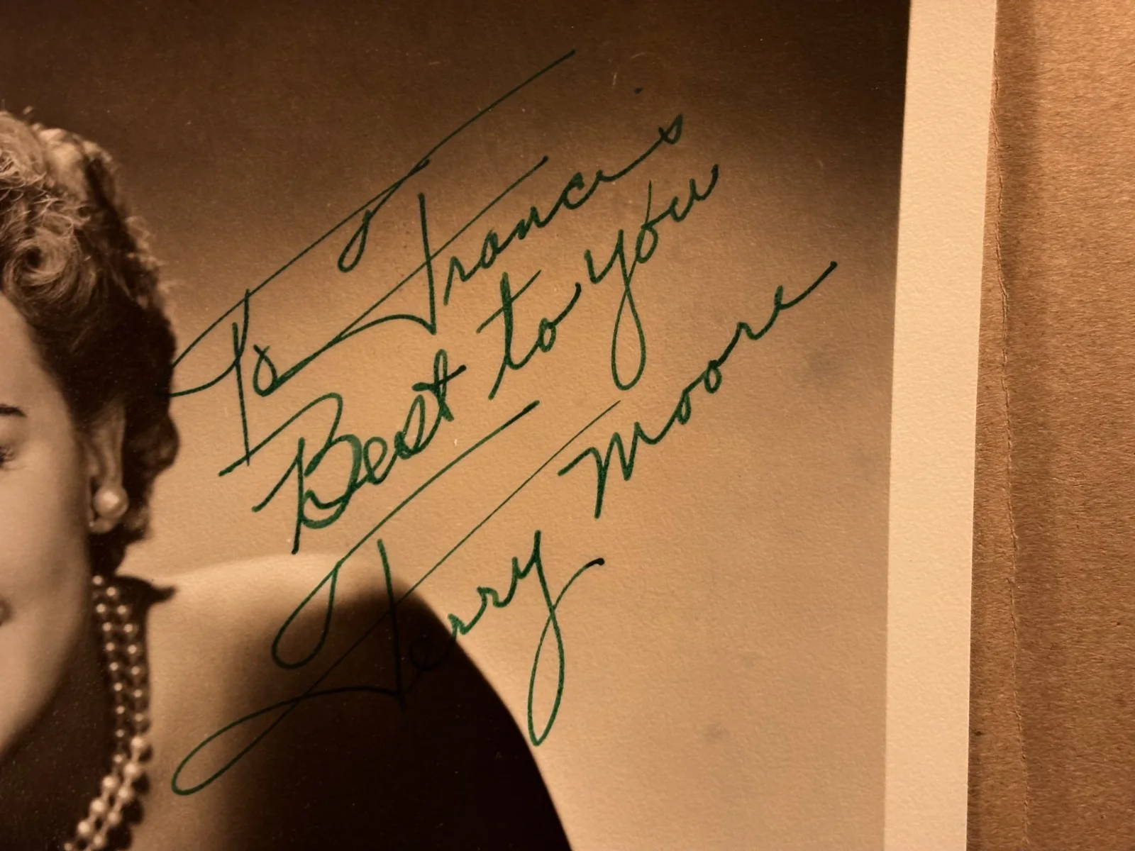 Terry Moore Great Rare Very Early Autographed 8/10 Photo 50s Mighty Joe Young, изображение 5