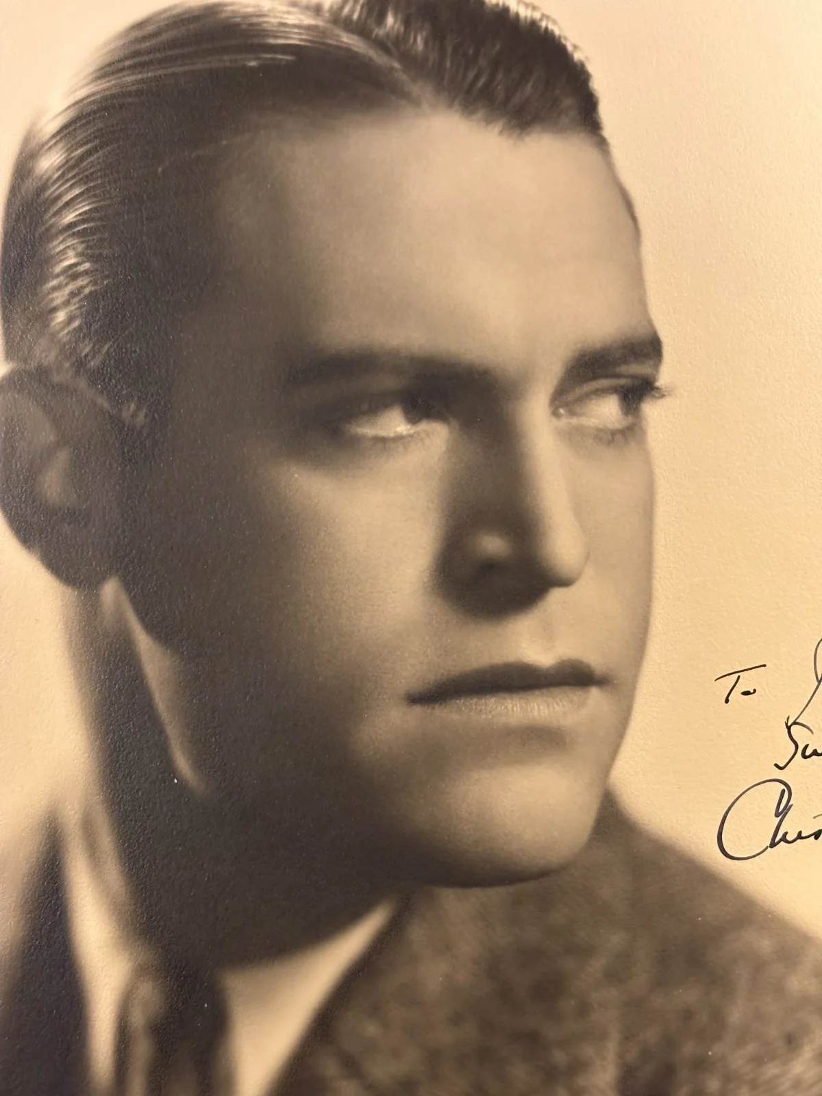 Chester Morris Very Rare Very Early Autographed Oversize 10/13 Photo '33BigHouse, изображение 4