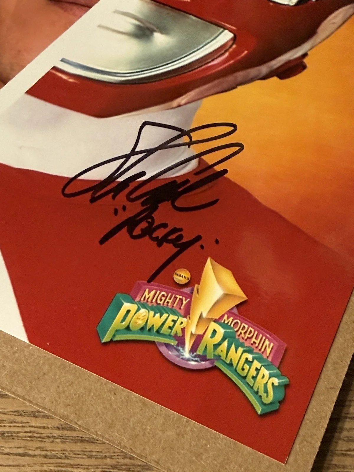 Rocky — Steve Cardenas Signed Rocky Red Ranger Power Rangers Photo Autographed 8x10, изображение 2