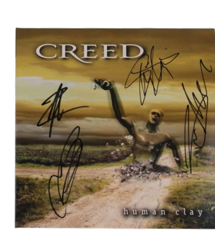 CREED Signed Human Clay Album Autographed Vinyl 4 Members JSA Cert. Higher!, изображение 2