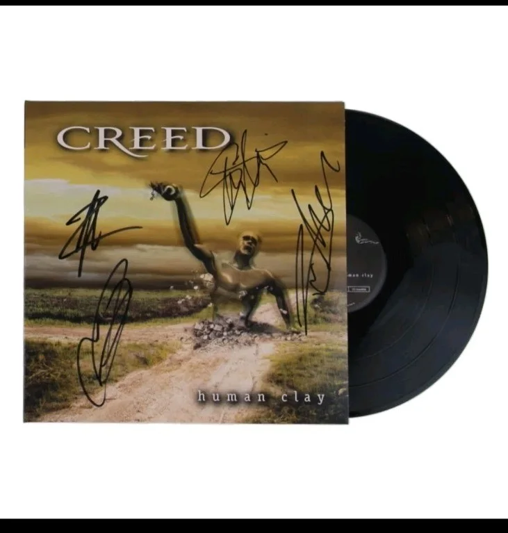CREED Signed Human Clay Album Autographed Vinyl 4 Members JSA Cert. Higher!, изображение 5