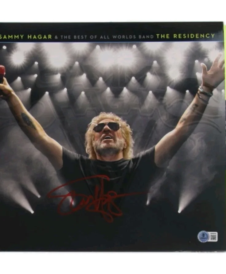 Sammy Hagar Signed Vinyl The RESIDENCY LIVE. BECKETT CERT VAN HALEN SIGNED HAGAR, изображение 2