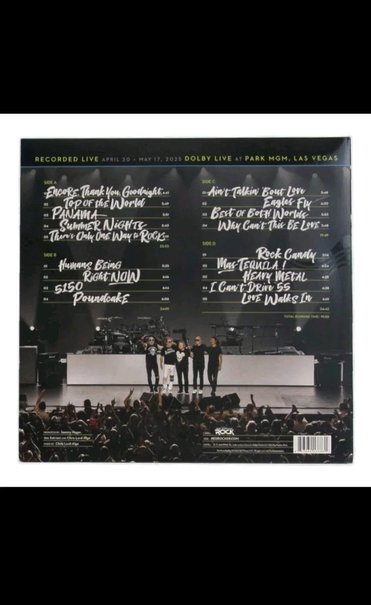 Sammy Hagar Signed Vinyl The RESIDENCY LIVE. BECKETT CERT VAN HALEN SIGNED HAGAR, изображение 4