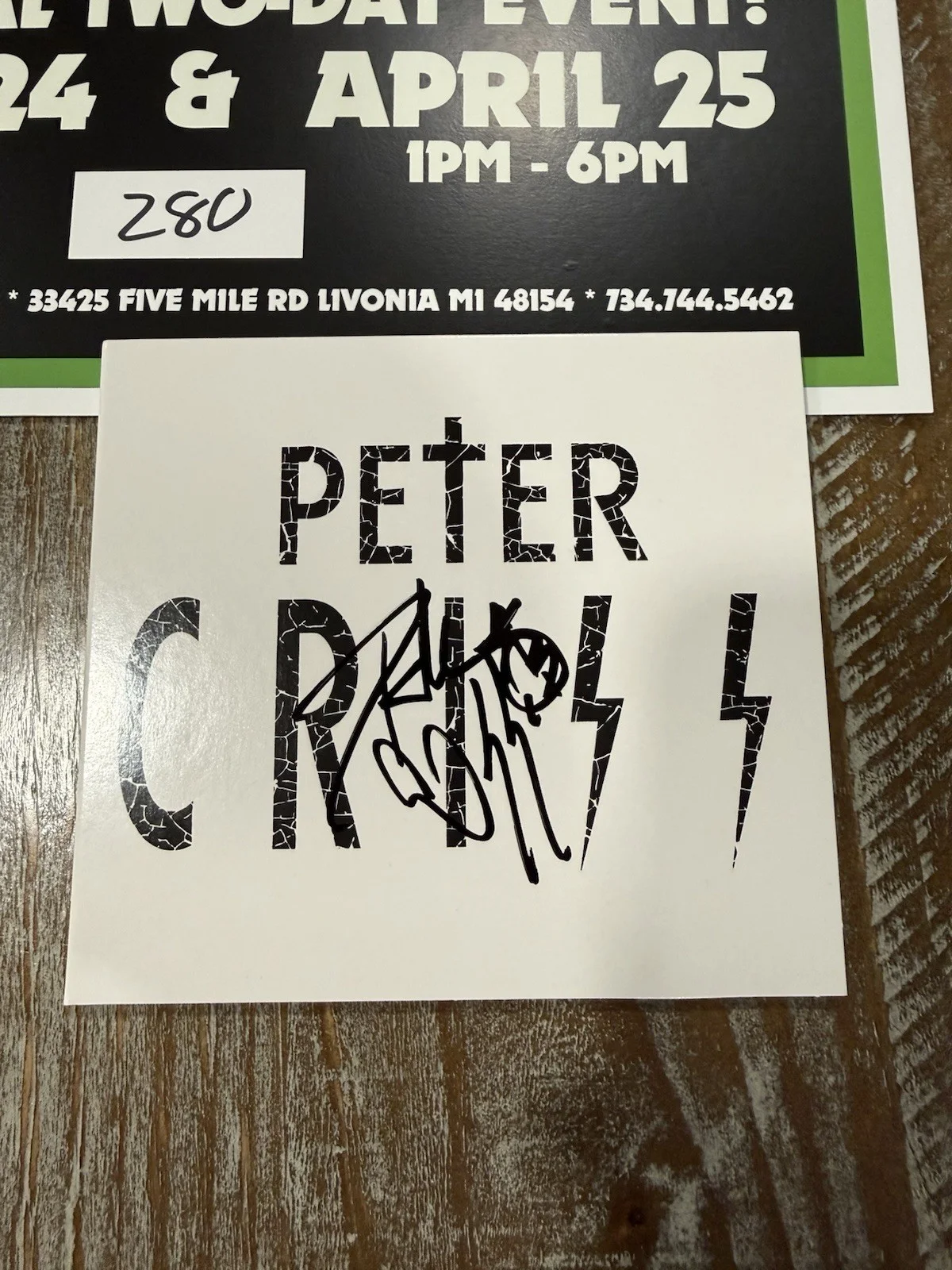 Peter Criss Signed White CD With Poster and Lanyard - KISS, изображение 2