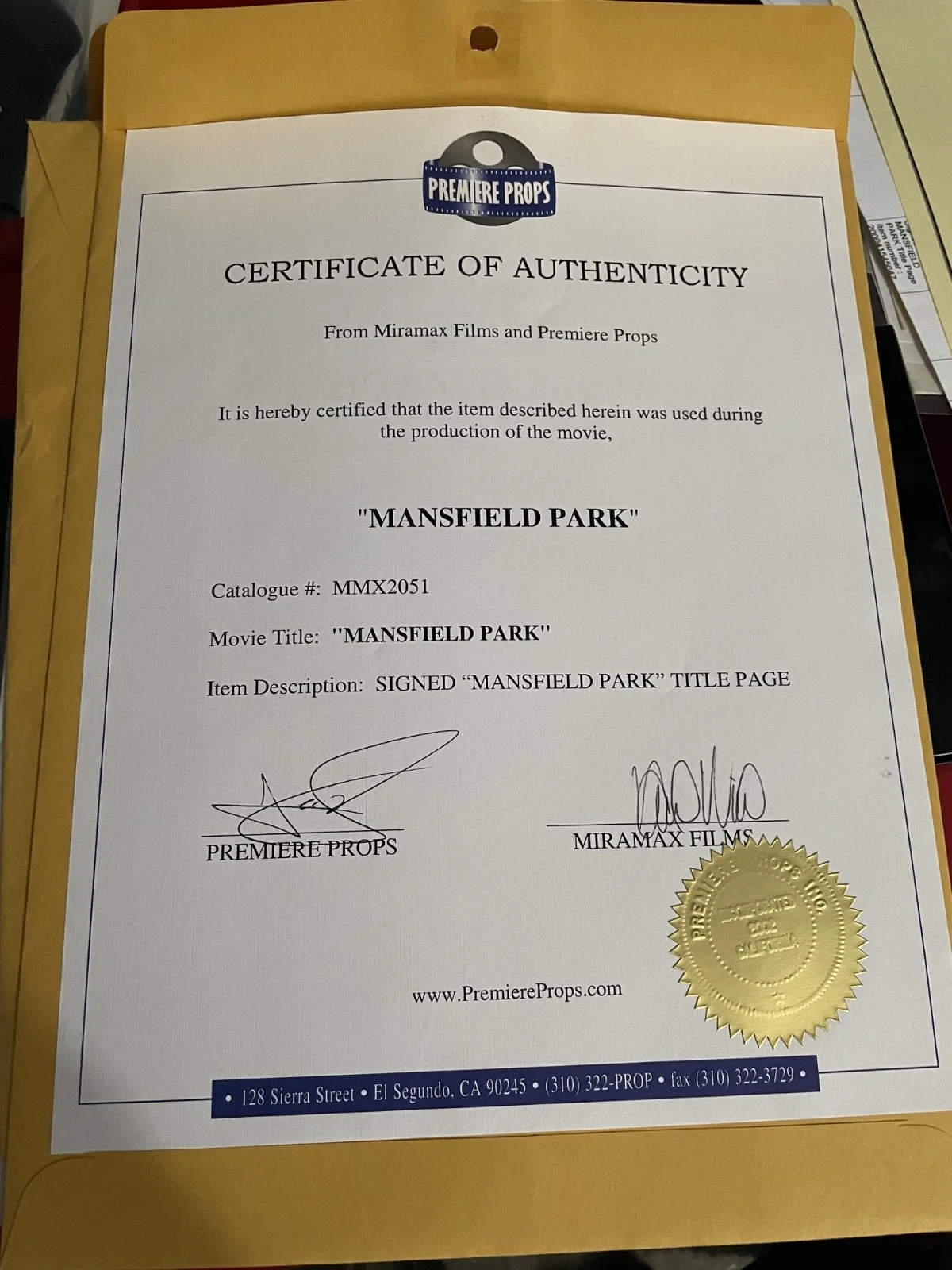 Sarah Burton, Lindsay Duncan, Alessandro Nivola, Harold Pinter — Miramax scripts signed MANSFIELD PARK Title page MOVIE CAST Authentic COA, image 3