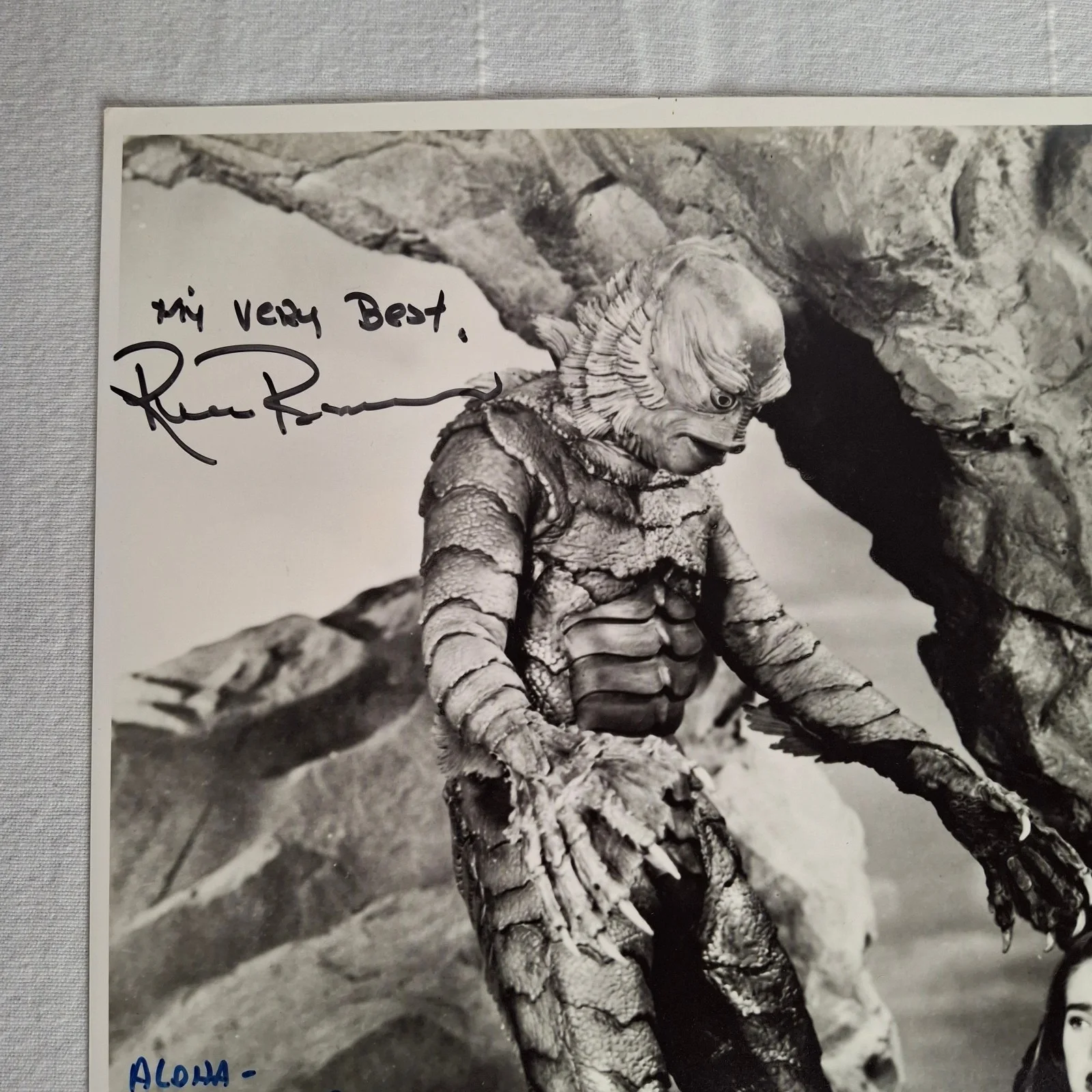 Ricou Browning, Ben Chapman, Julie Adams — Creature From The Black Lagoon 11X14 Browning Adams & Chapman Signed Photo w/COA, изображение 2