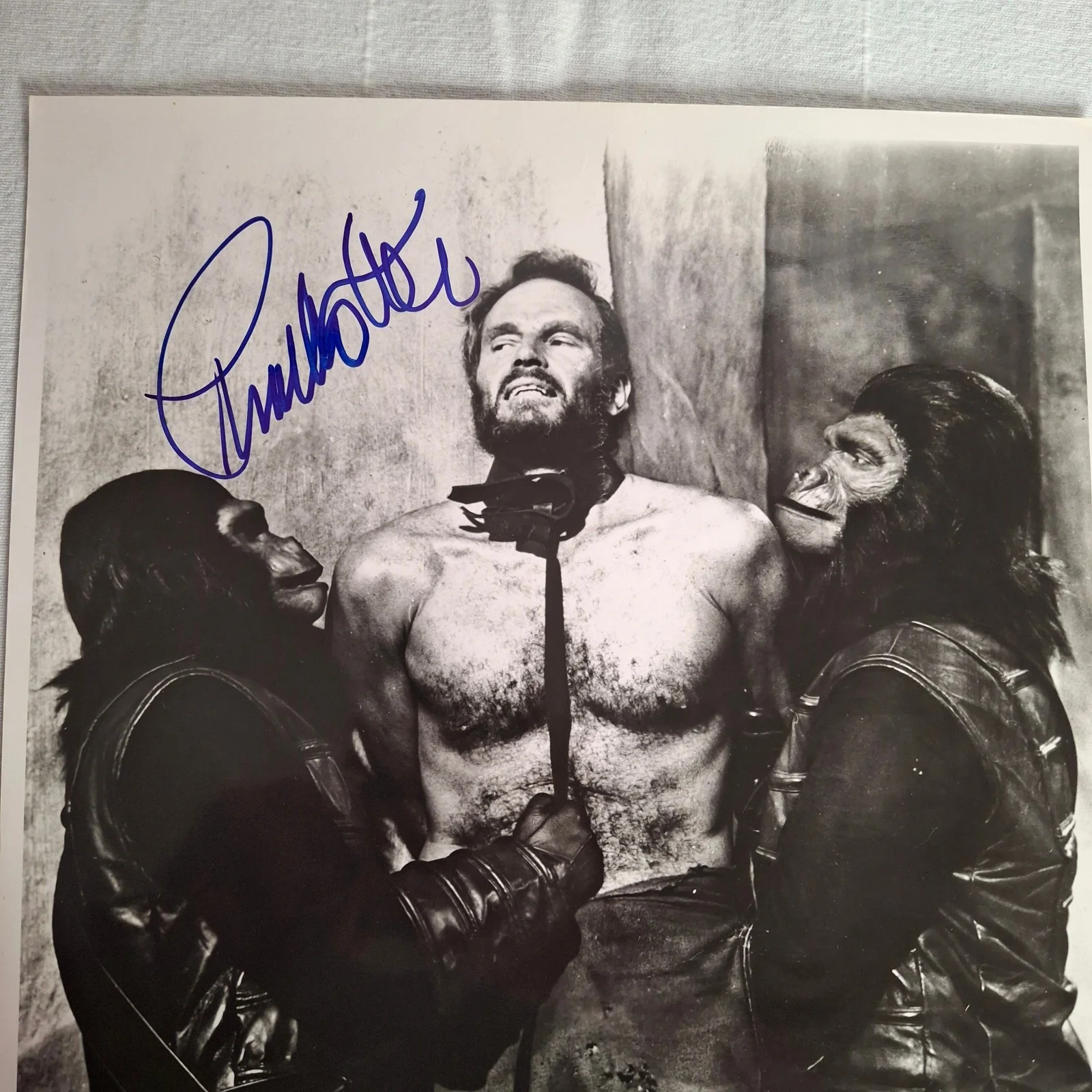 Charlton Heston — PLANET OF THE APES Autograph CHARLTON HESTON Signed 11X14 B&W Photo w/ COA, изображение 3