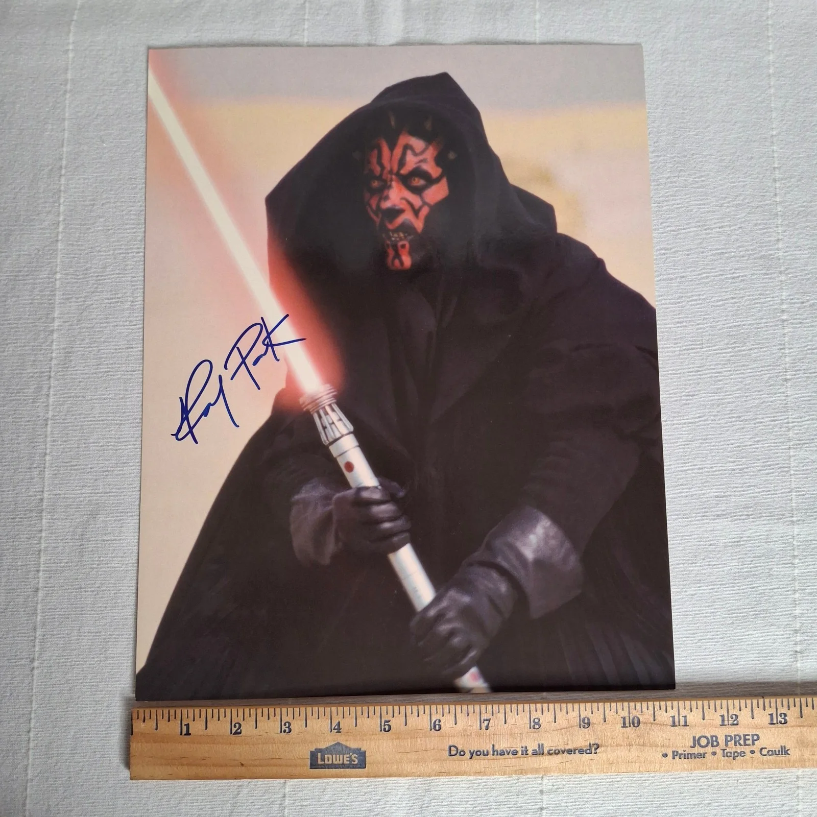 Ray Park — STAR WARS Autograph RAY PARK Signed 11X14 Color Photo As DARTH MAUL With COA, image 3