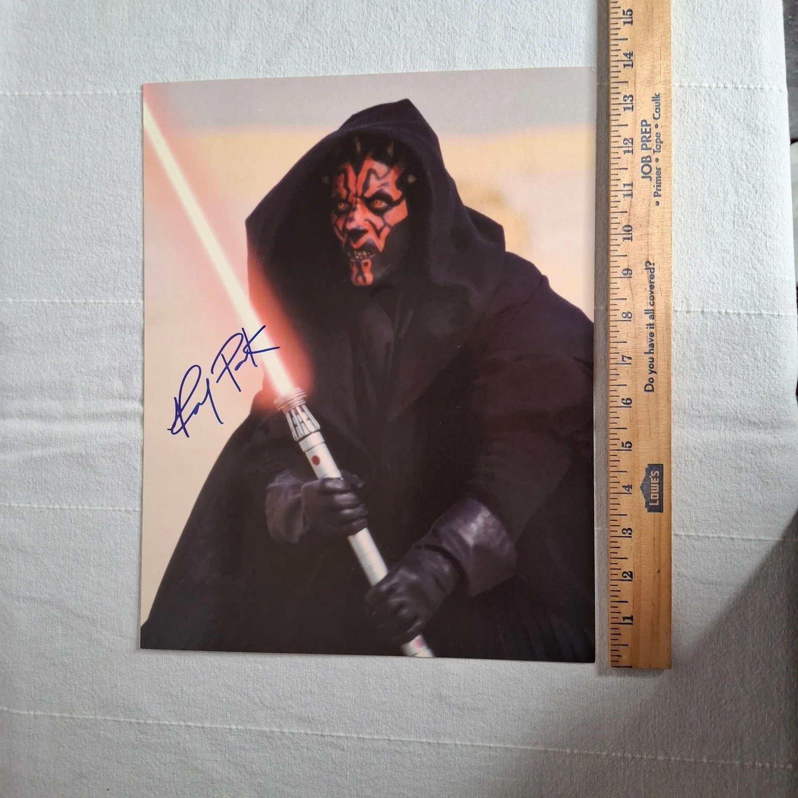 Ray Park — STAR WARS Autograph RAY PARK Signed 11X14 Color Photo As DARTH MAUL With COA, image 4