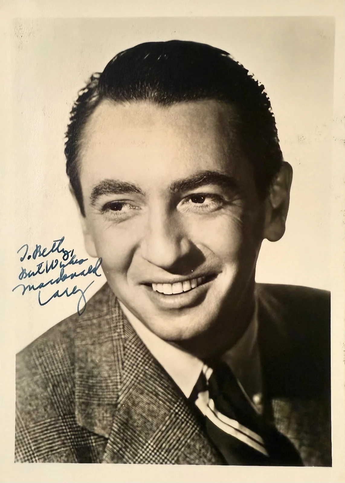 Macdonald Carey — MACDONALD CAREY Autographed Signed 5" x 7" PHOTO Days of Our Lives TO BETTY, изображение 4