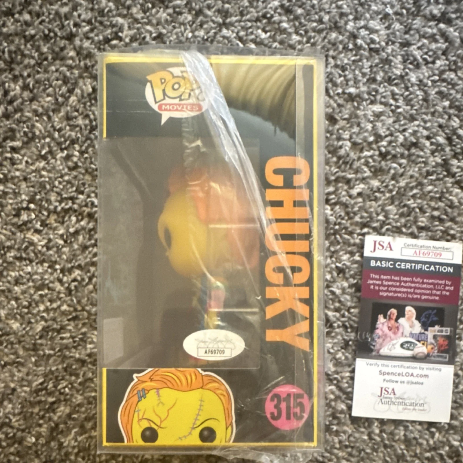 Funko Pop Chucky #315 Signed JSA Authenticated Entertainment Earth Exclusive, image 2