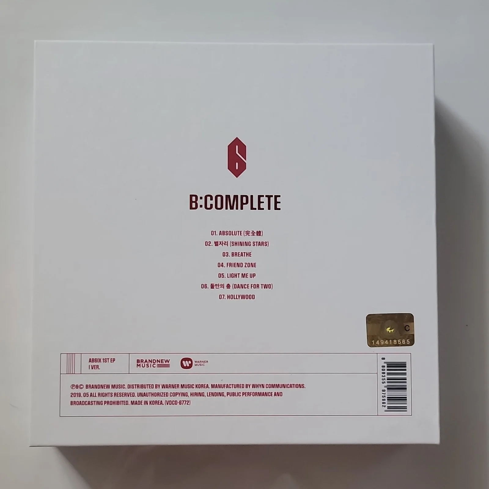 All Members Signed - AB6IX B:COMPLETE 1st EP Album, image 2