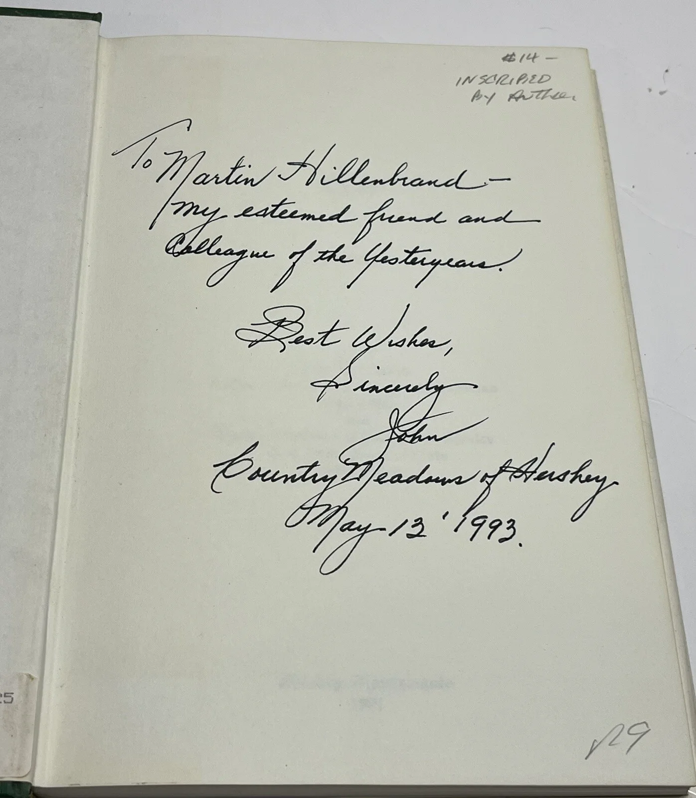 John M Steeves — "Safir (Ambassador)" John M Steeves SIGNED Presented To Martin Hillenbrand HC, image 3