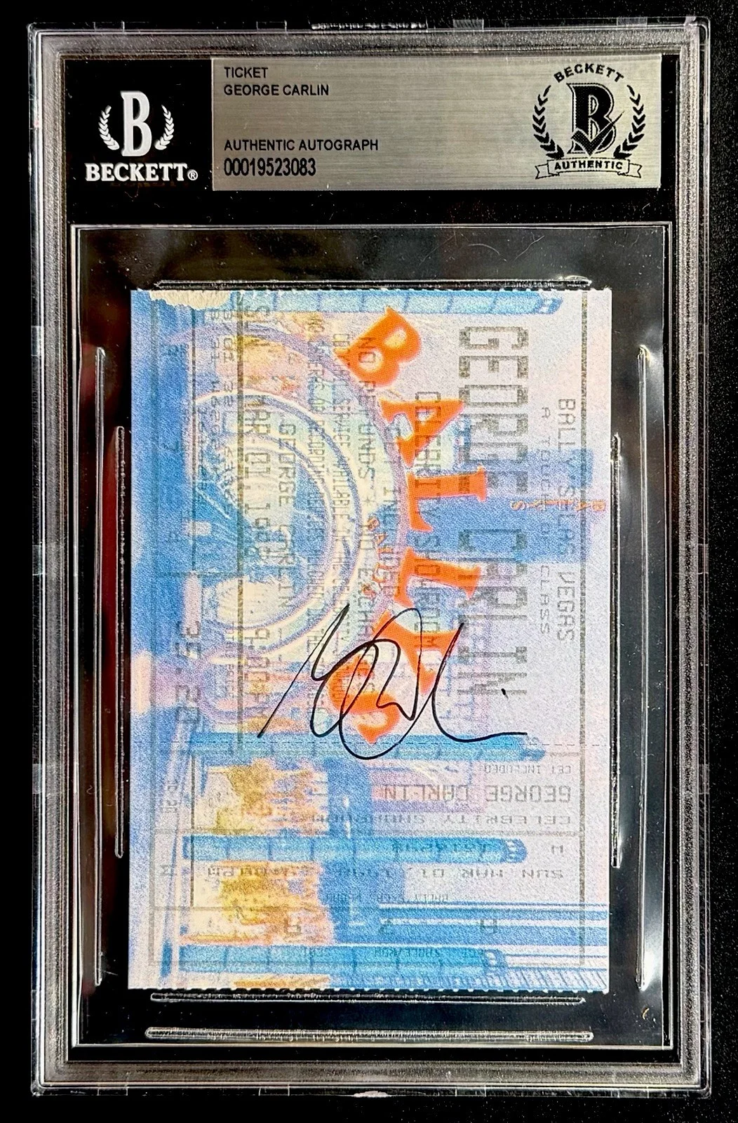 George Carlin — George Carlin Signed ‘Touch of Class’ Tour • March 1998 Ticket Stub (BAS), image 2