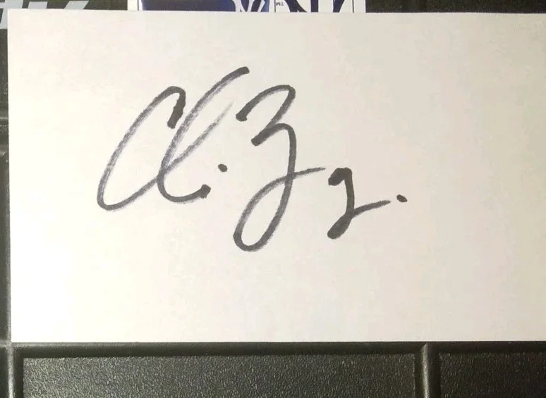 Chris Young — Chris Young Signed 3x5 Cards - The Great Outdoors *Buck*