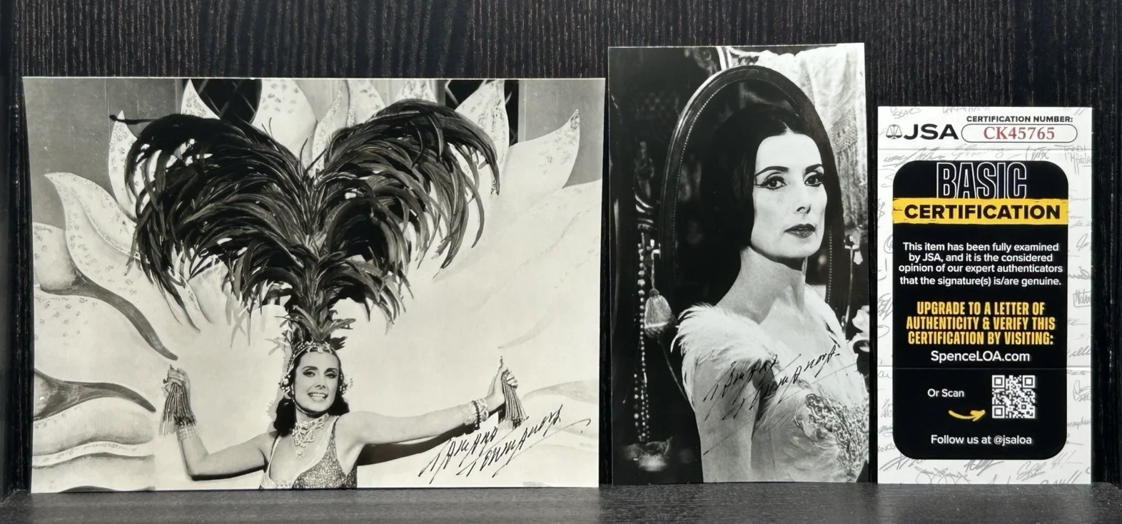 Tamara Toumanova — TAMARA TOUMANOVA SIGNED PHOTOS (2) Ballerina JSA COA Autographs DEEP IN MY HEART