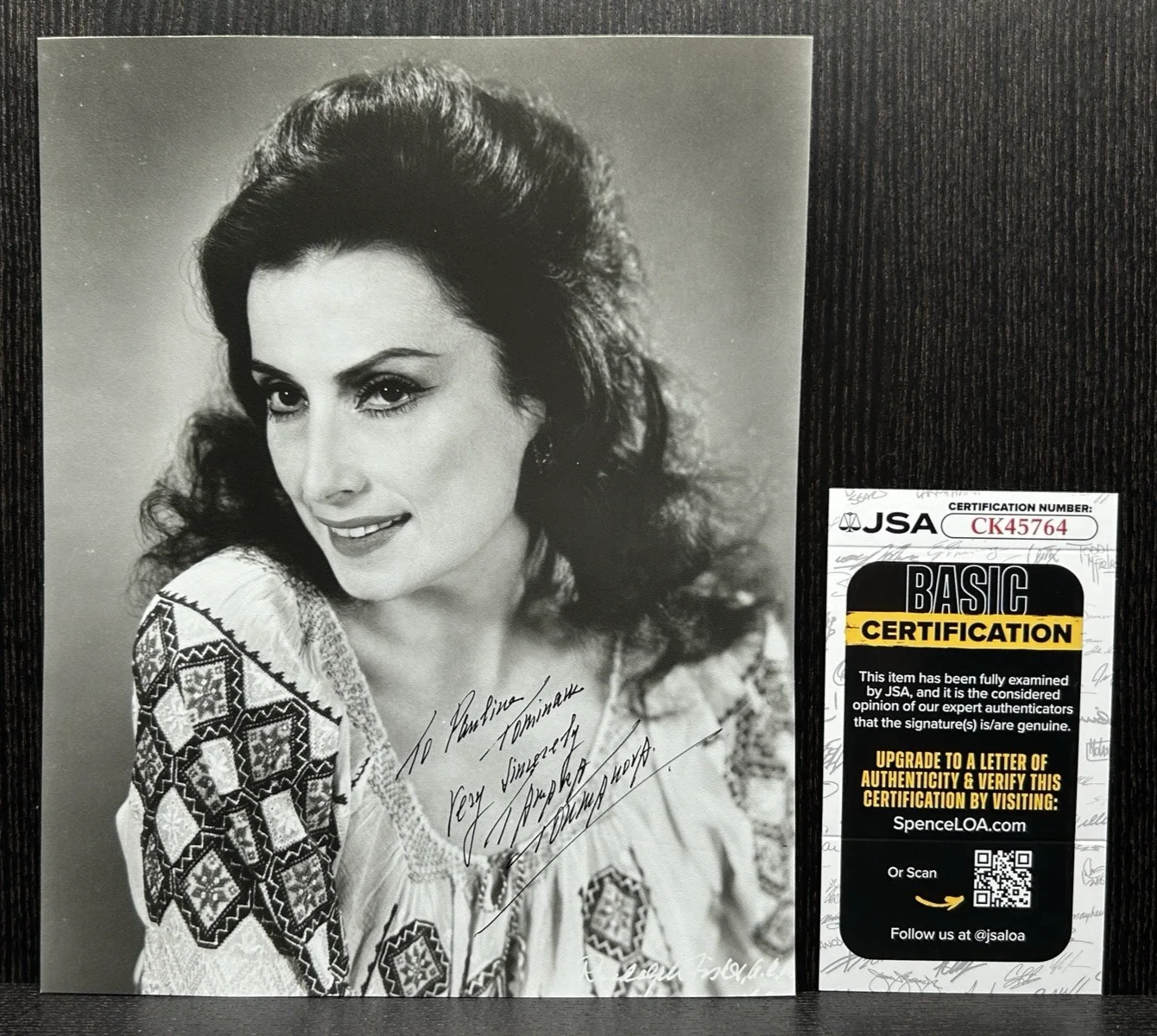 Tamara Toumanova — TAMARA TOUMANOVA SIGNED 8x10 PHOTO Autograph JSA COA PRIMA Ballerina Actress