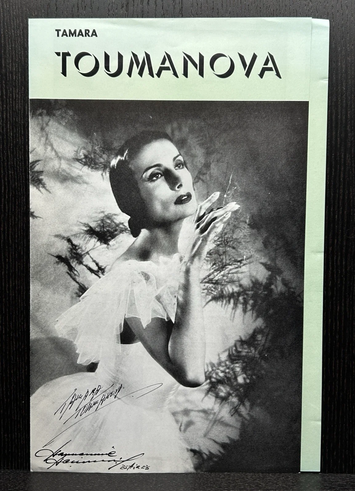 Tamara Toumanova — TAMARA TOUMANOVA HAND SIGNED PAMPHLET Original Autograph JSA COA Prima Ballerina, image 4