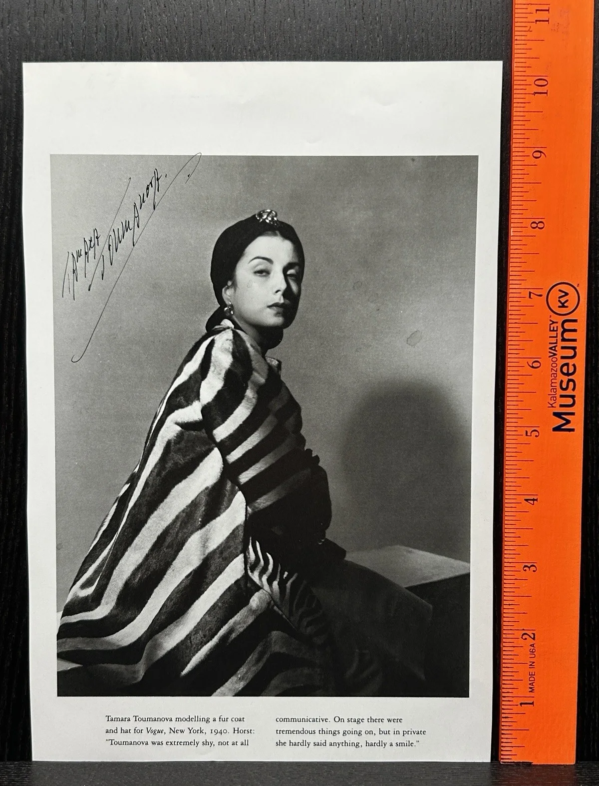 Tamara Toumanova — TAMARA TOUMANOVA SIGNED MAGAZINE PAGE & PHOTO Original Ballerina Autographs JSA, изображение 2