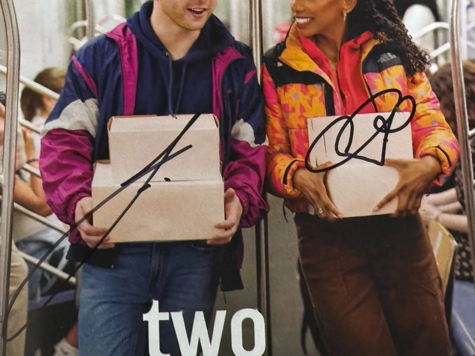 cast — Two Strangers Carry A Cake Across New York Signed x2 Broadway Playbill Sam Tutty, изображение 2