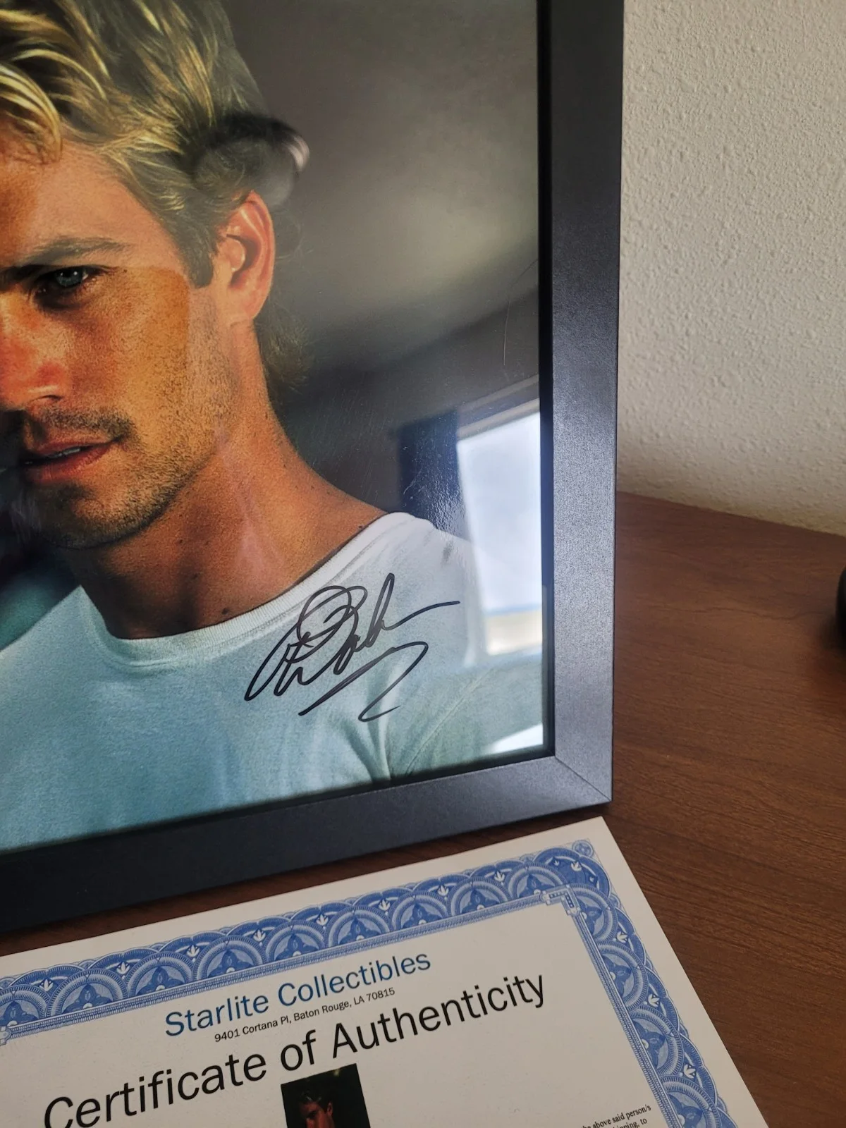 Paul Walker Autograph w/COA, image 2