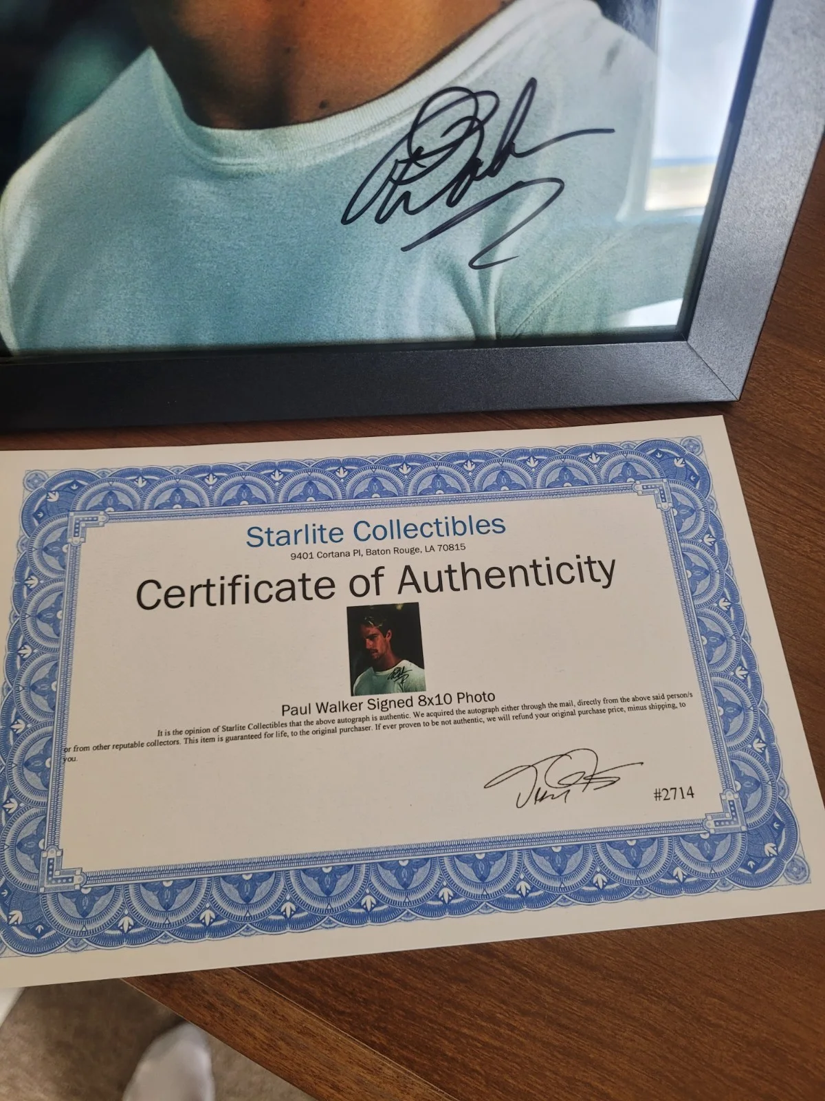Paul Walker Autograph w/COA, image 4
