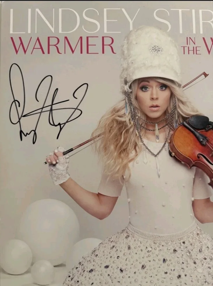 Lindsey Stirling Signed Warmer in the Winter Vinyl LP Record Album BAS/Beckett, изображение 3