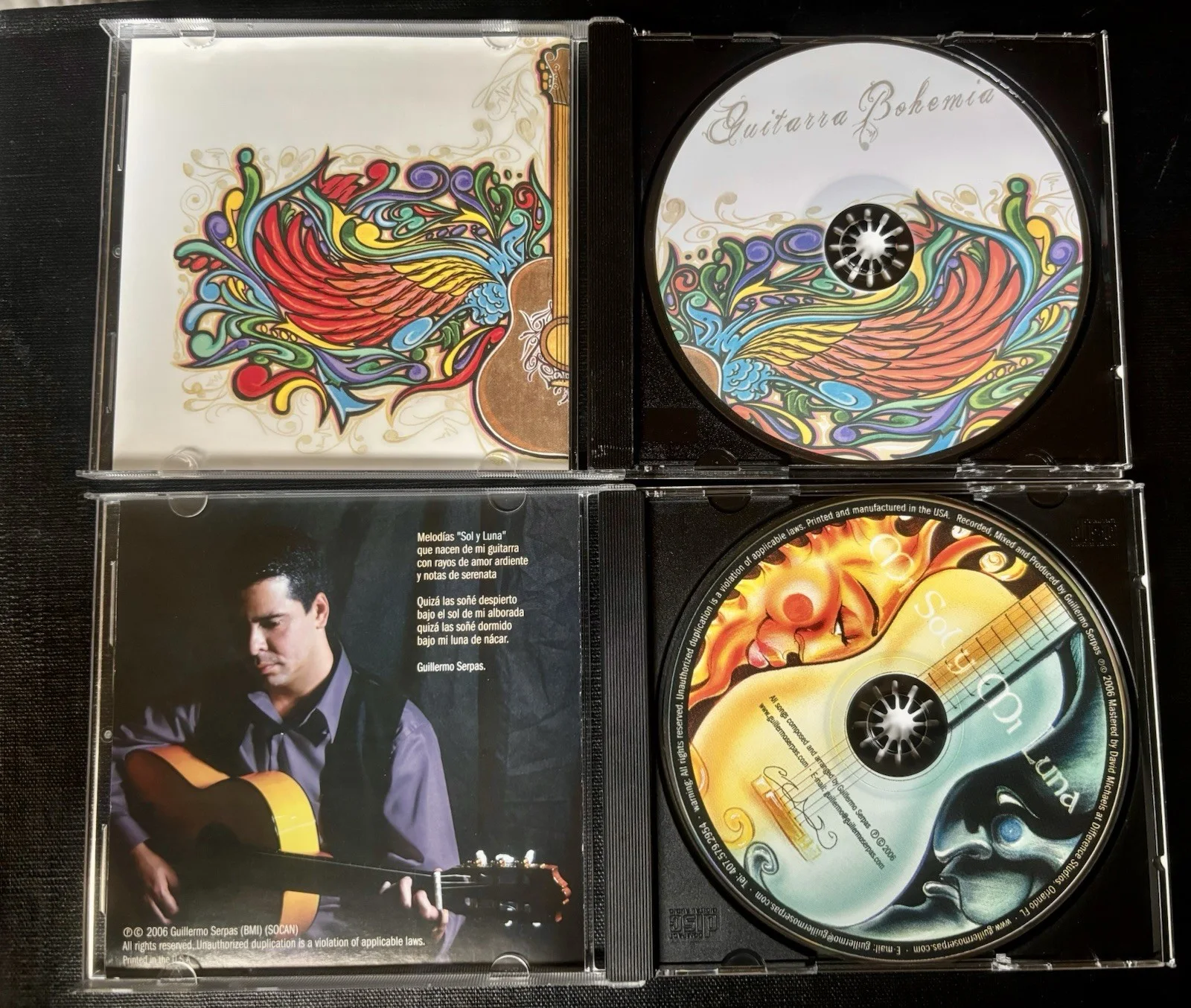 Guillermo Serpas Autographed CDs Guitarra Bohemia Mi Sol y Mi Luna, изображение 4