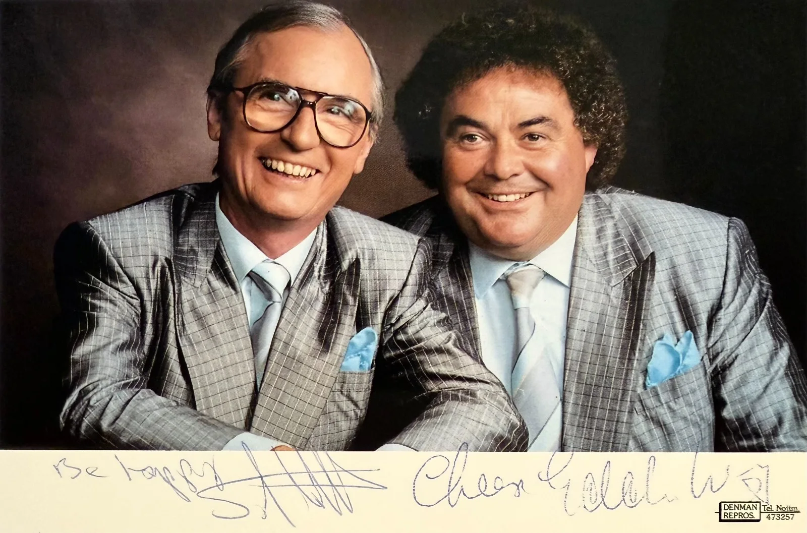 Eddie Large, Syd Little — EDDIE LARGE & SYD LITTLE Signed Autograph 4"x 6" PHOTO The Little and Large Show, изображение 3