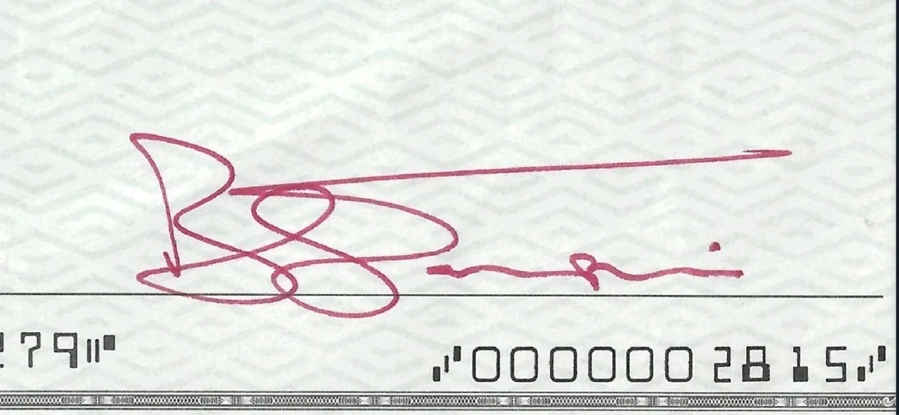 Bernie Taupin Signed Personal Check 1978 Elton John Lyricist JSA Authenticated, image 2
