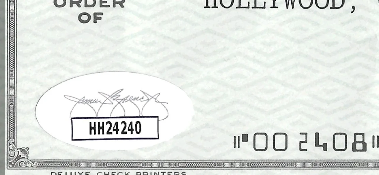 Bernie Taupin Signed Personal Check 1978 Elton John Lyricist JSA Authenticated, image 3