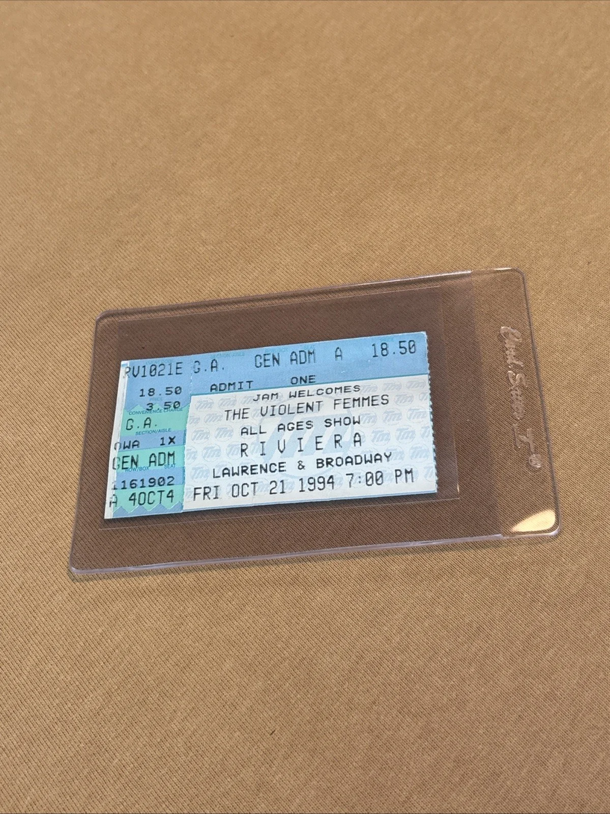 VIOLENT FEMMES Used Concert Ticket Stub RIVIERA CHICAGO 10/21/94 90s, изображение 2