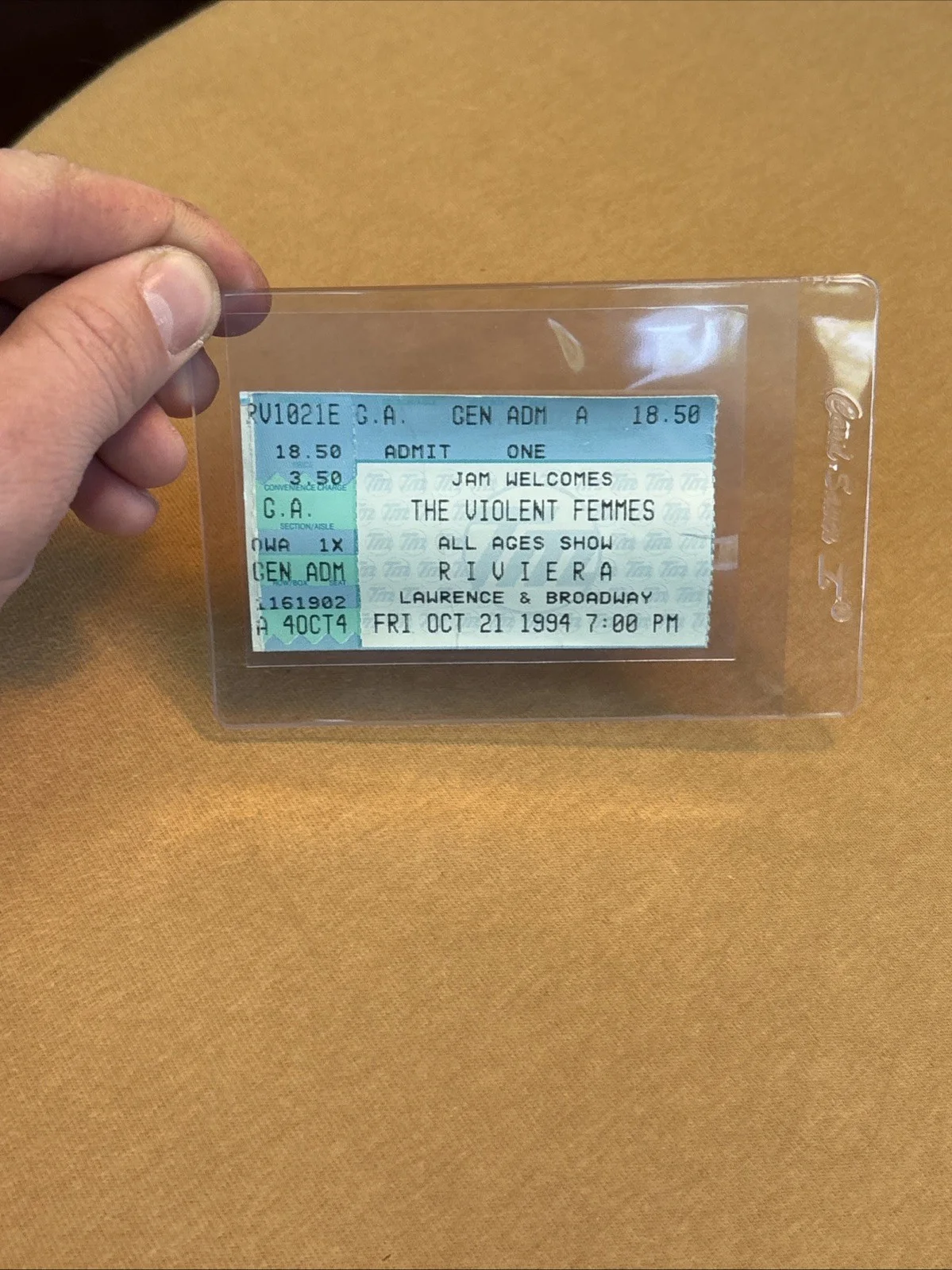 VIOLENT FEMMES Used Concert Ticket Stub RIVIERA CHICAGO 10/21/94 90s, изображение 5