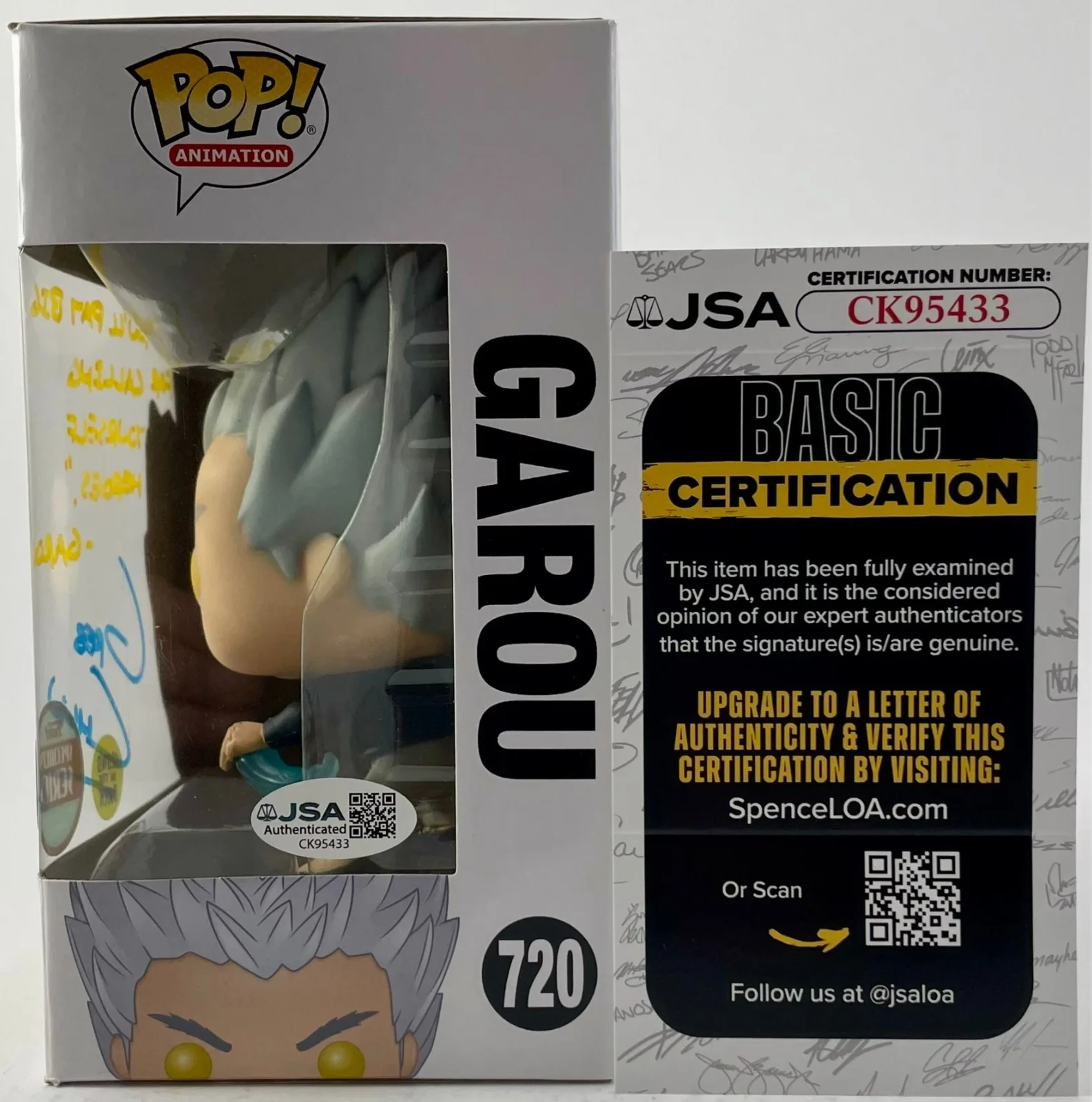 Greg Chun — Greg Chun Signed One Punch Man Garou GITD FSS Limited Edition Funko POP! JSA COA, изображение 3