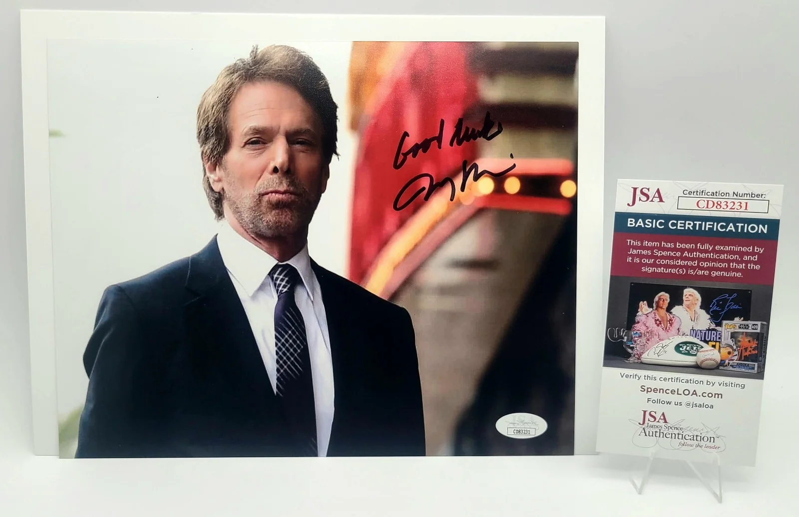 Jerry Bruckheimer — Jerry Bruckheimer Signed 8x10 Photo Autograph JSA COA Hollywood Producer