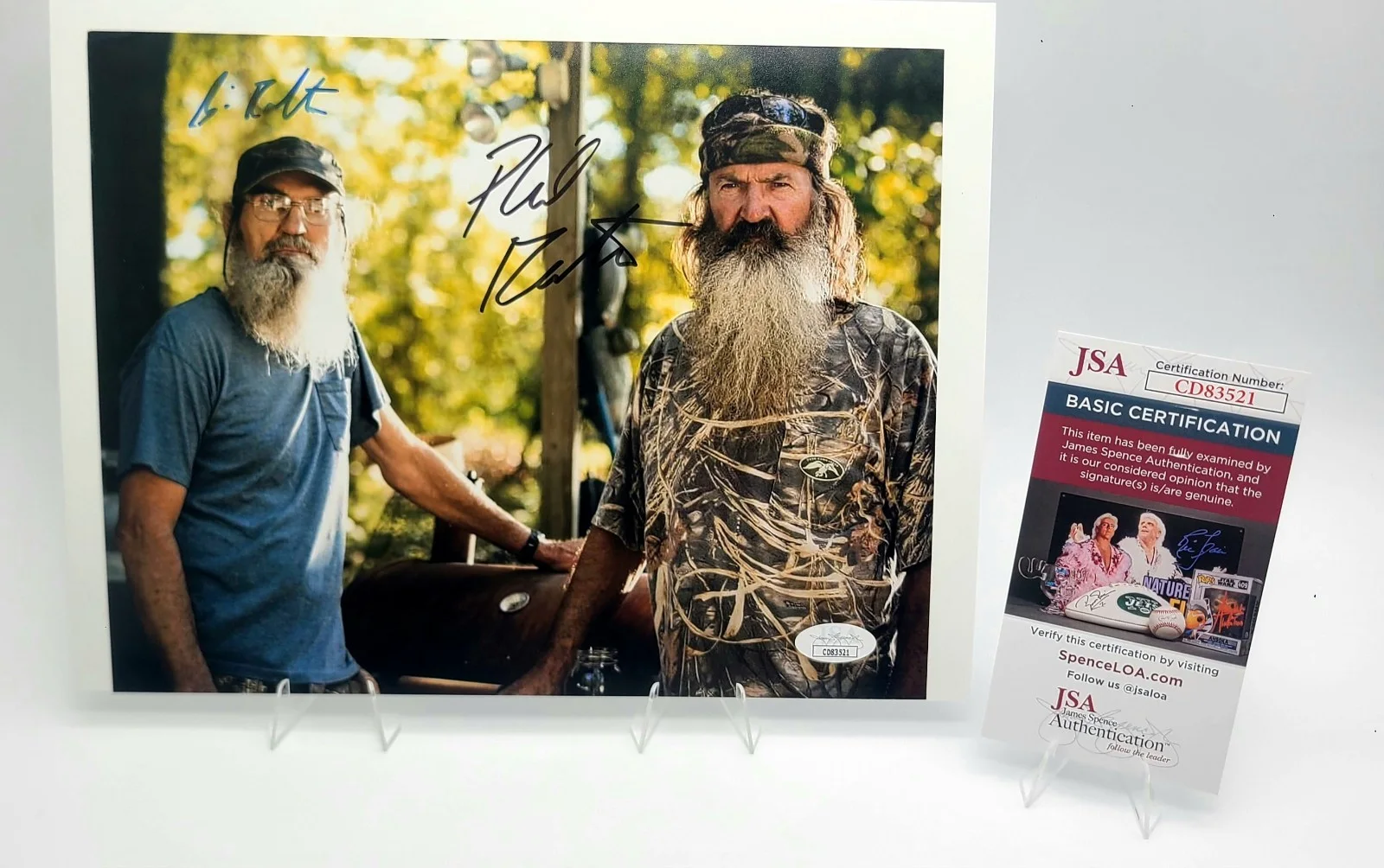 Si, Phil Robertson — Si & Phil Robertson Signed 8x10 Photo Duck Dynasty Autograph JSA COA, изображение 2
