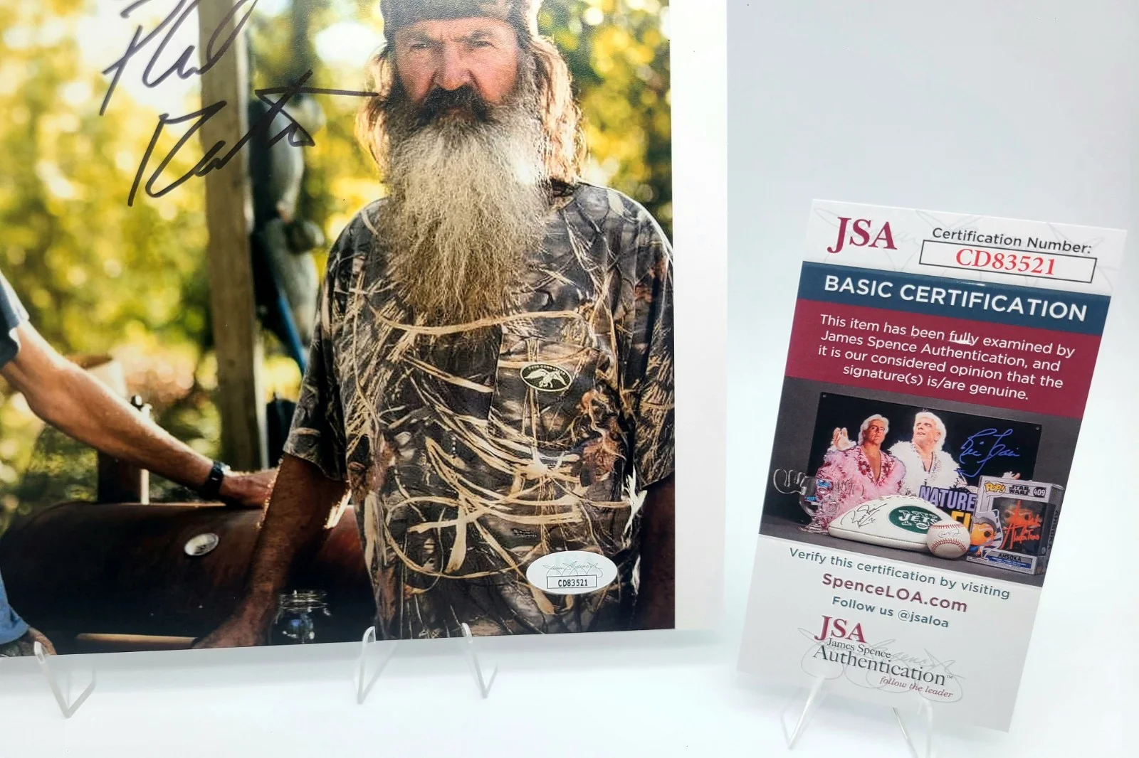Si, Phil Robertson — Si & Phil Robertson Signed 8x10 Photo Duck Dynasty Autograph JSA COA, изображение 3