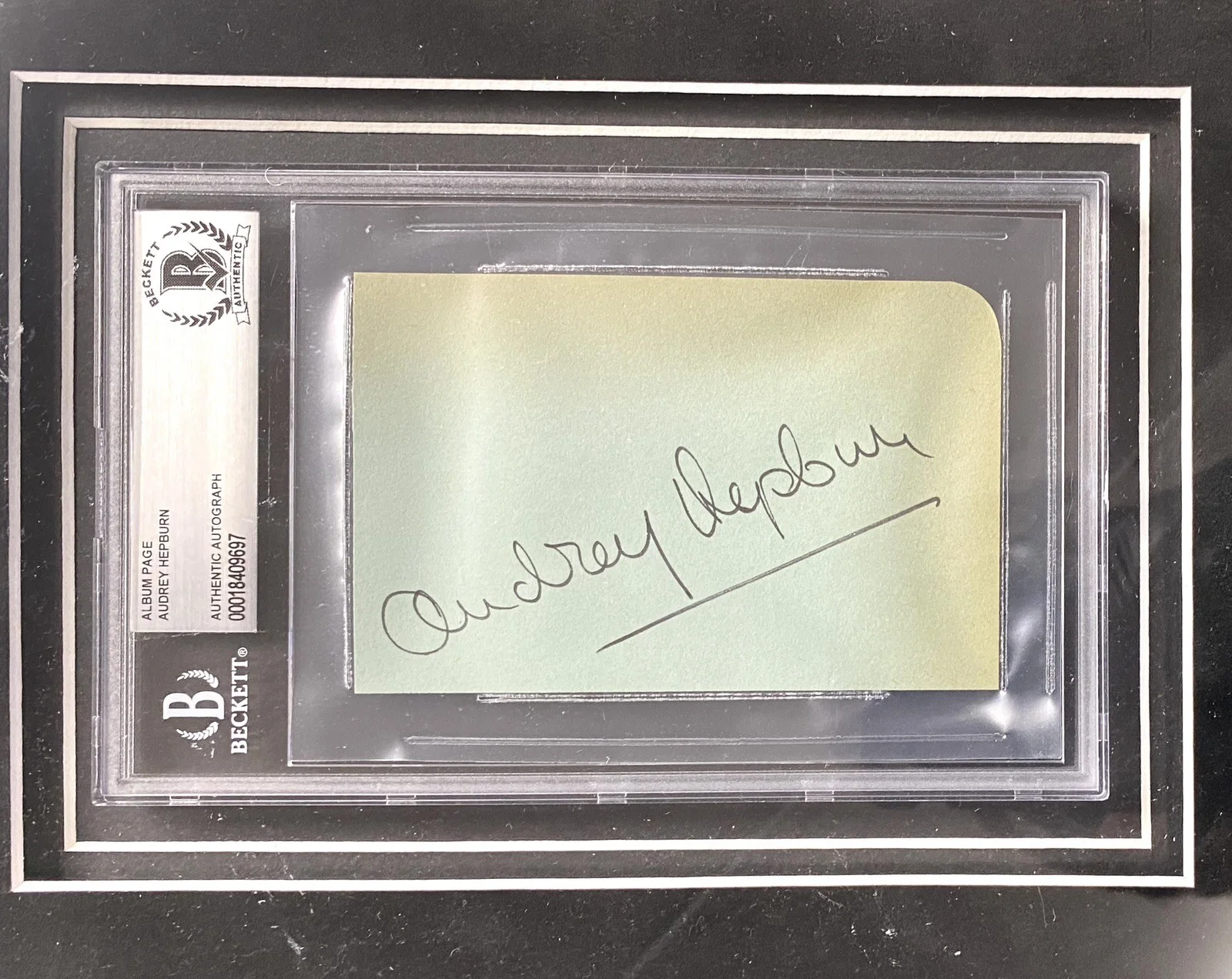 Andy Warhol & Audrey Hepburn Signed Framed Display – PSA / Beckett, image 3