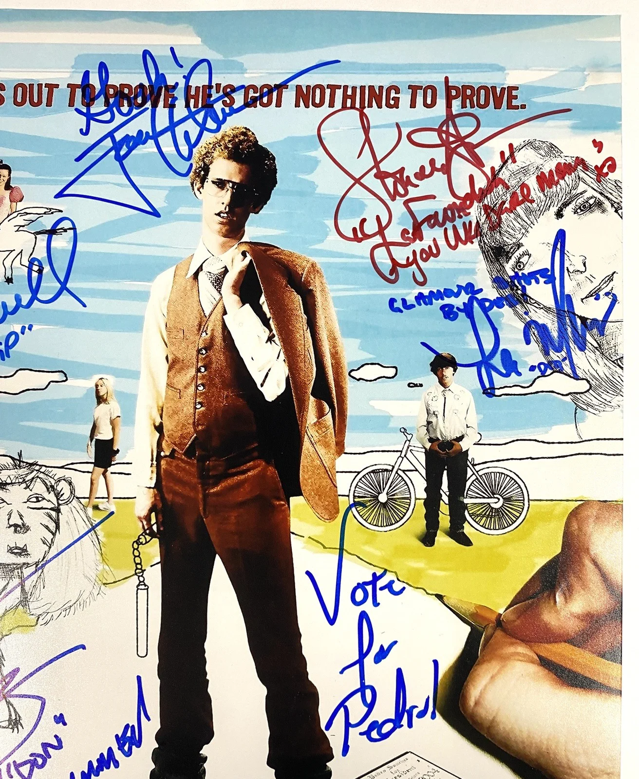 Napoleon Dynamite Cast Signed 11x17 Photo – JSA Authenticated, image 2