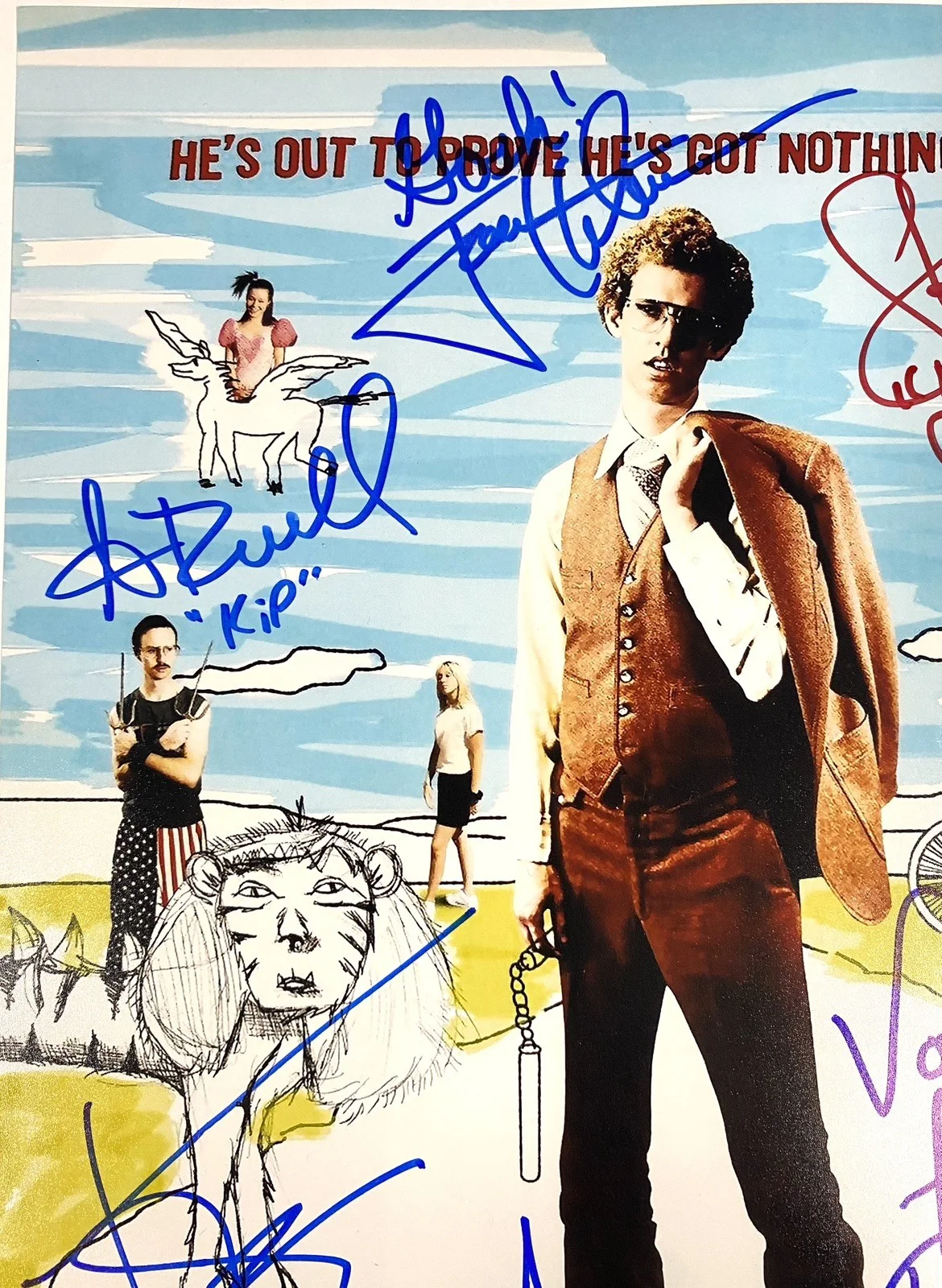 Napoleon Dynamite Cast Signed 11x17 Photo – JSA Authenticated, image 3