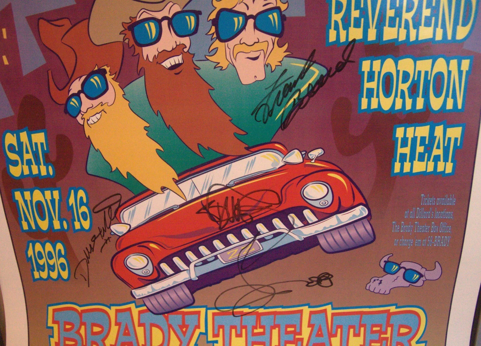 ZZ TOP hand signed autographed poster RARE!! ORIGINAL LINEUP, image 2