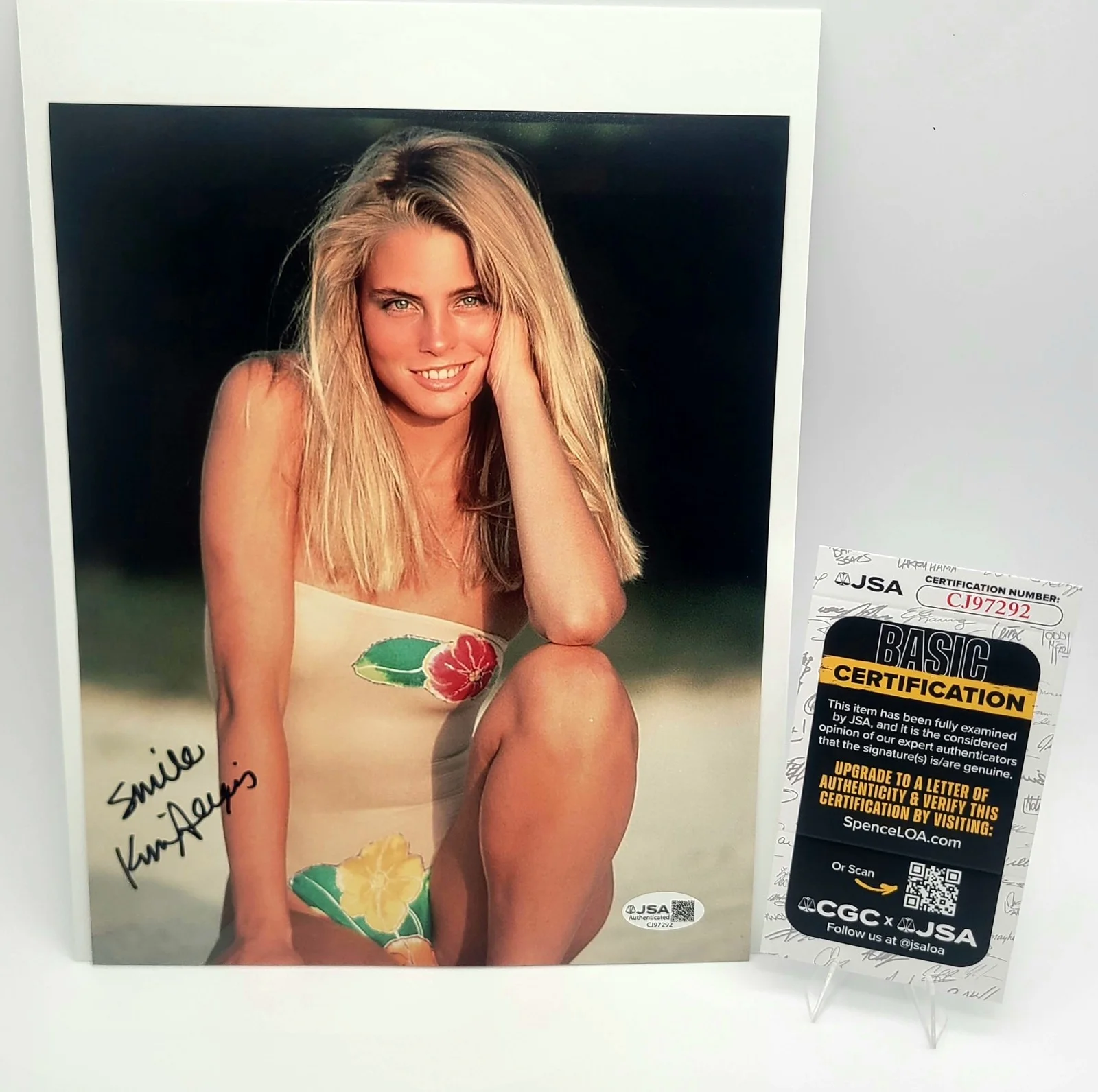 Kim Alexis — Kim Alexis Signed 8x10 Photo 1980s Supermodel Autograph JSA COA, image 4